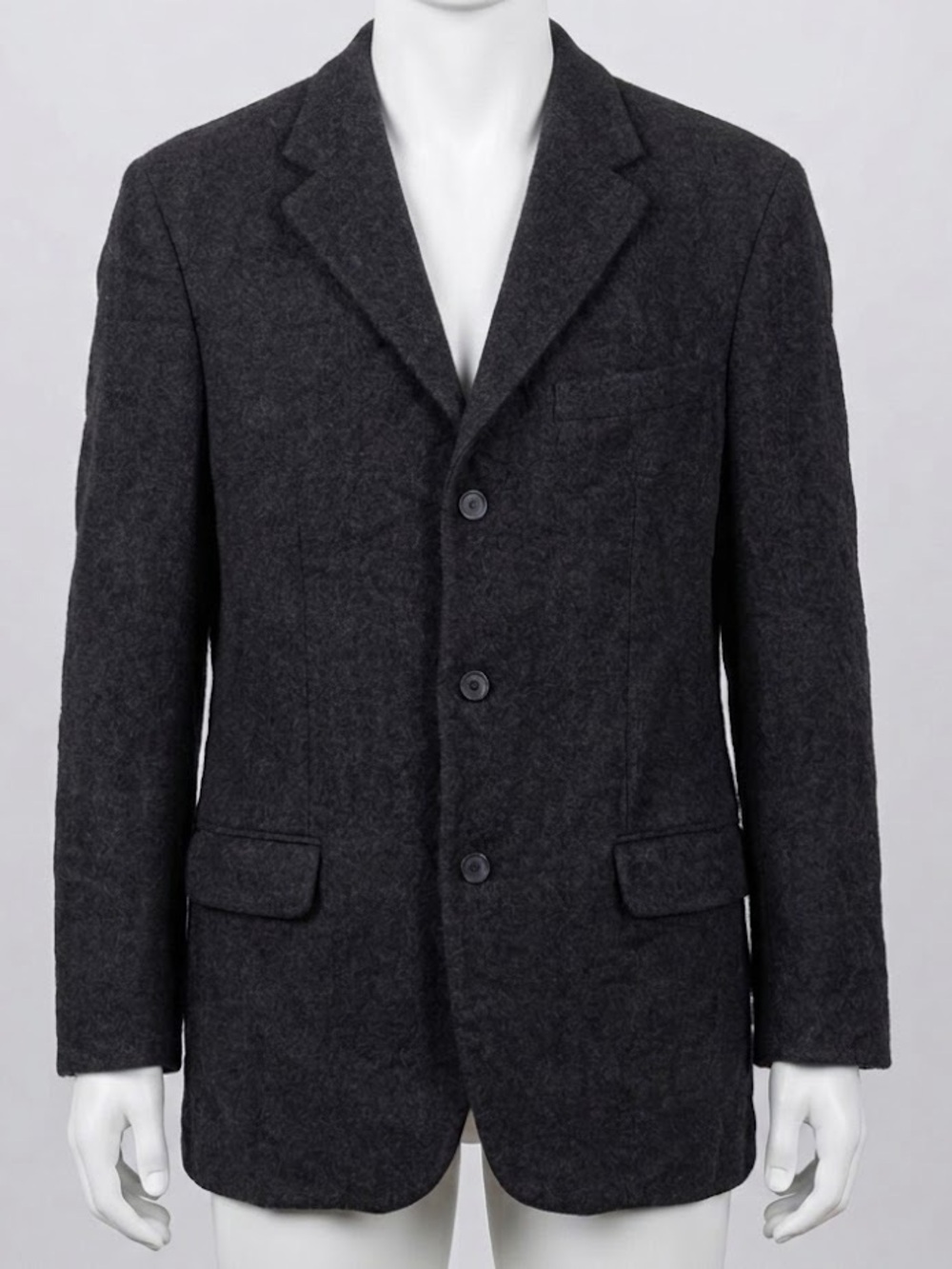 Cashmere + Wool Eddie Bauer Charcoal Gray Blazer Jacket